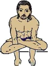 posturas de Yoga : posição do Galo - Kukkutasana 