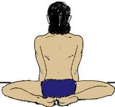 Posturas de Yoga : Posição da Rã - mandukasana
