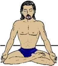 Posturas de Yoga : Posição de Meia Lótus - ardha padmasana